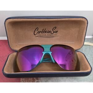 Vintage Gargoyles Sunglasses Classics Turquoise Frame Purple Mirror Lenses *note
